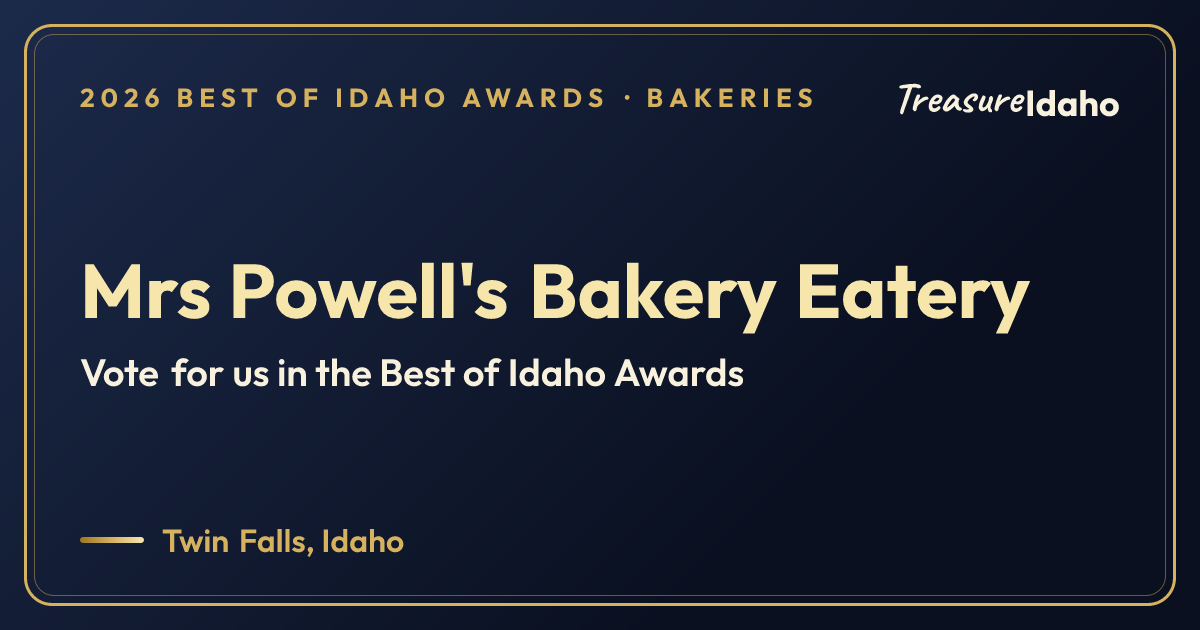 Vote for Mrs Powell's Bakery Eatery card for Bakeries
