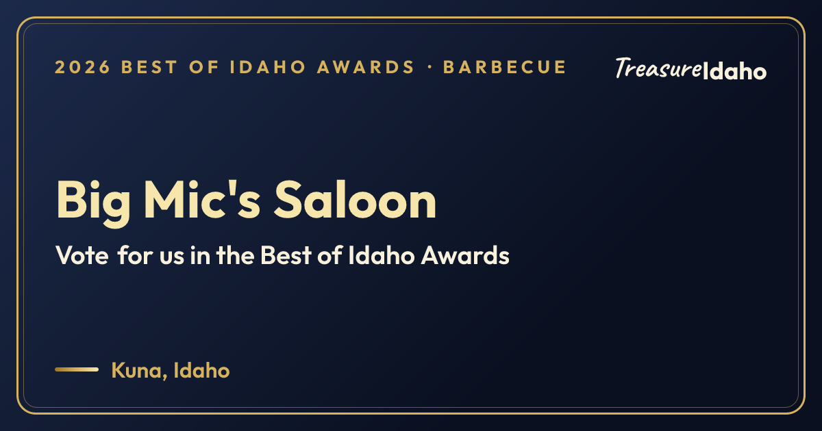 Vote for Big Mic's Saloon card for Barbecue