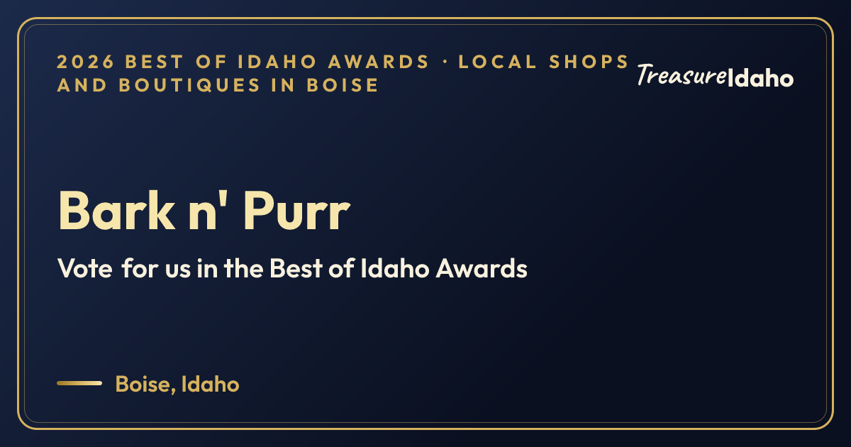 Vote for Bark n' Purr card for Local shops and boutiques in Boise