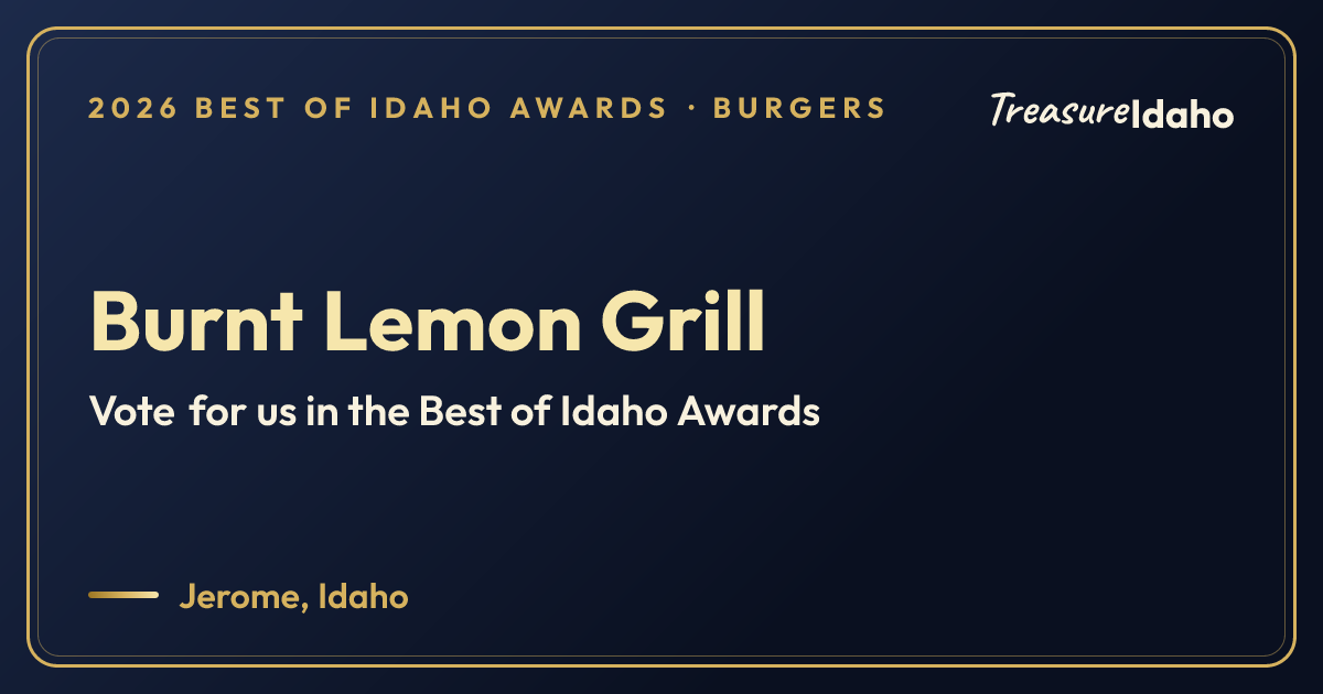 Vote for Burnt Lemon Grill card for Burgers