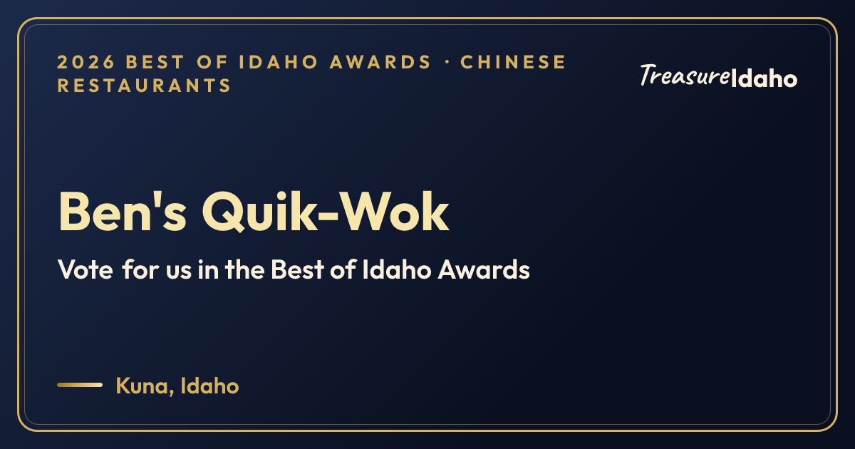 Vote for Ben's Quik-Wok card for Chinese restaurants