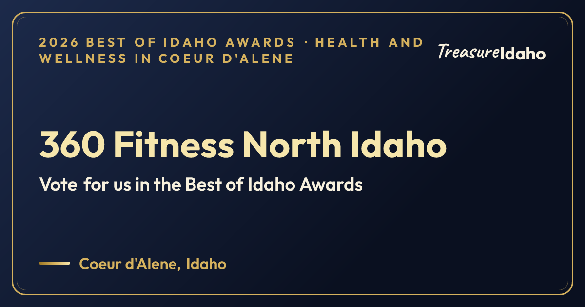 Vote for 360 Fitness North Idaho card for Health and wellness in Coeur d'Alene