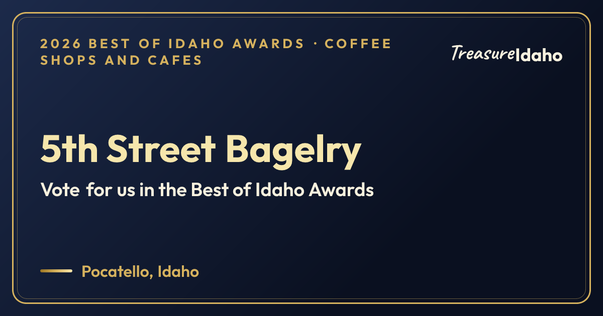 Vote for 5th Street Bagelry card for Coffee shops and cafes