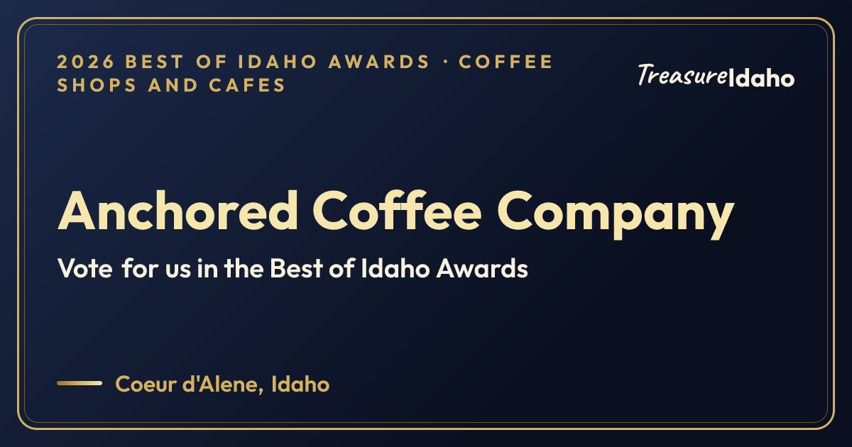 Vote for Anchored Coffee Company card for Coffee shops and cafes
