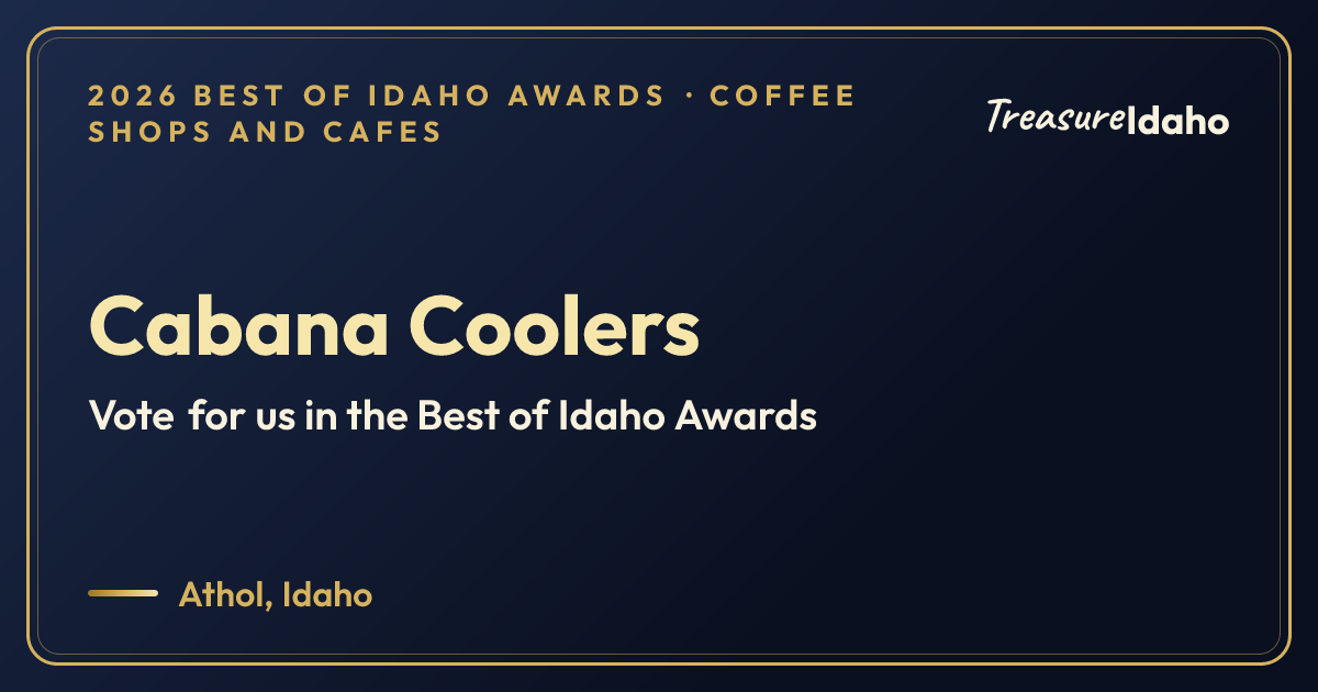 Vote for Cabana Coolers card for Coffee shops and cafes