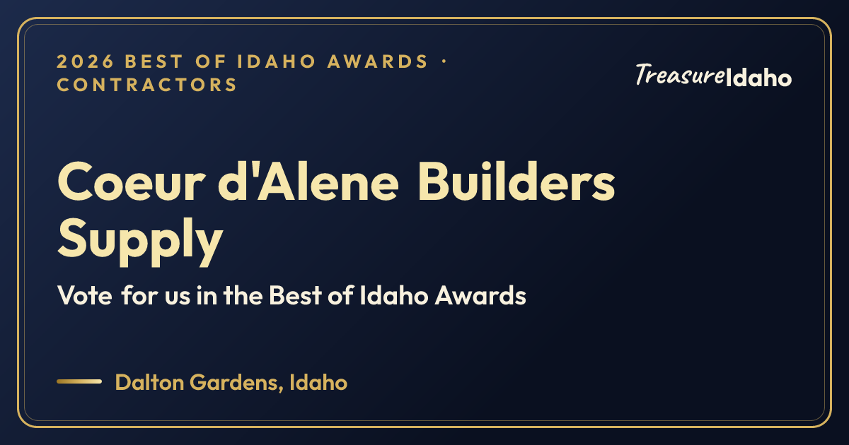 Vote for Coeur d'Alene Builders Supply card for Contractors