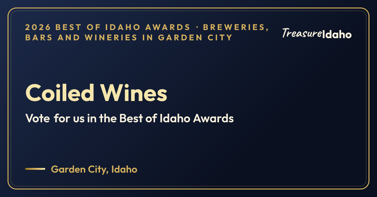 Vote for Coiled Wines card for Breweries, bars and wineries in Garden City