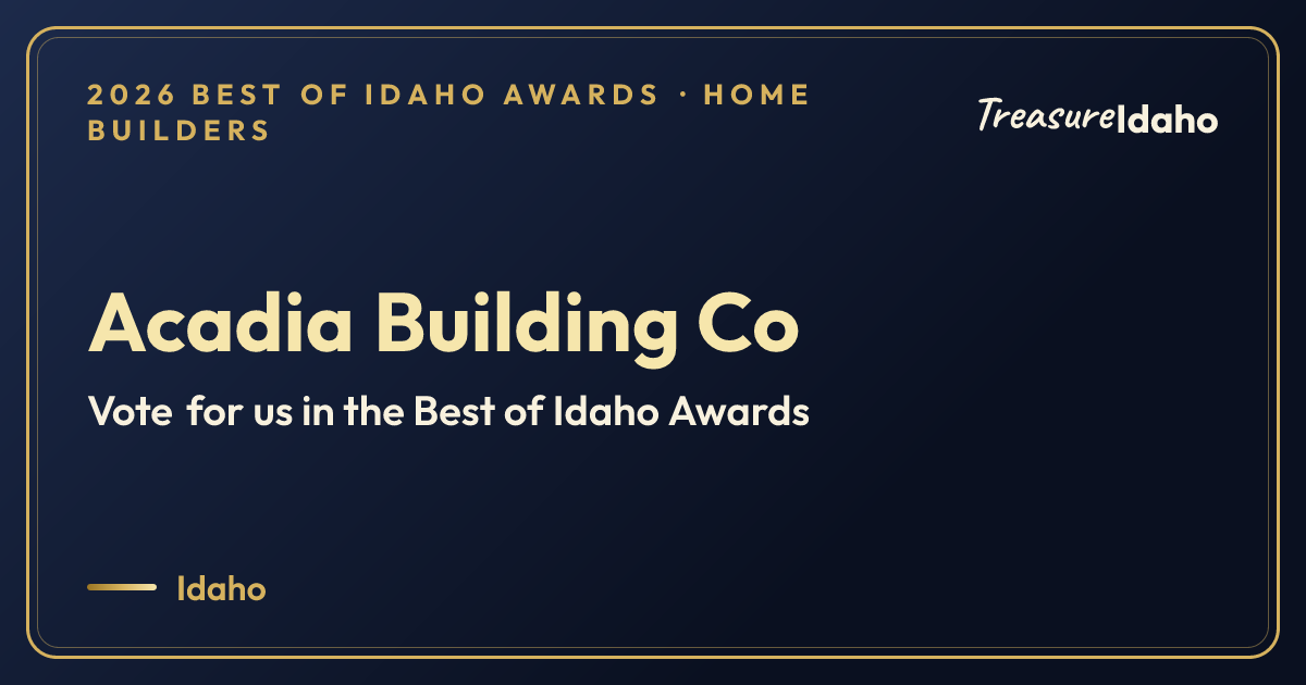Vote for Acadia Building Co card for Home builders