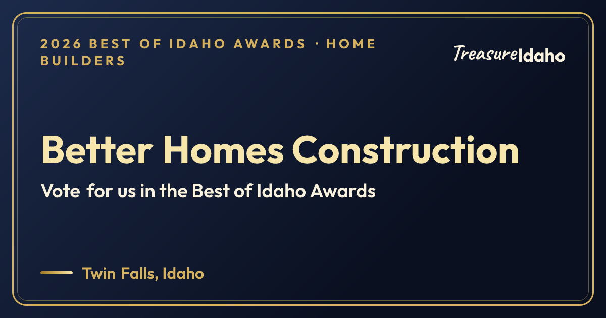 Vote for Better Homes Construction card for Home builders