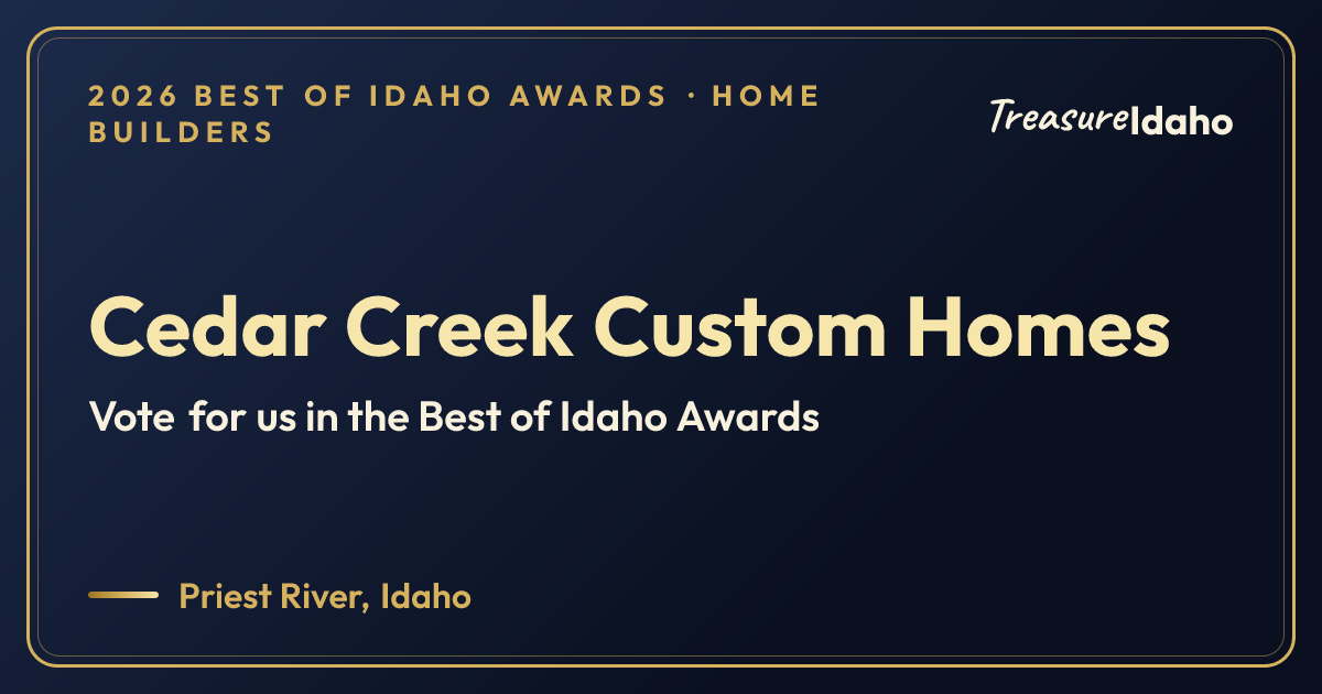 Vote for Cedar Creek Custom Homes card for Home builders