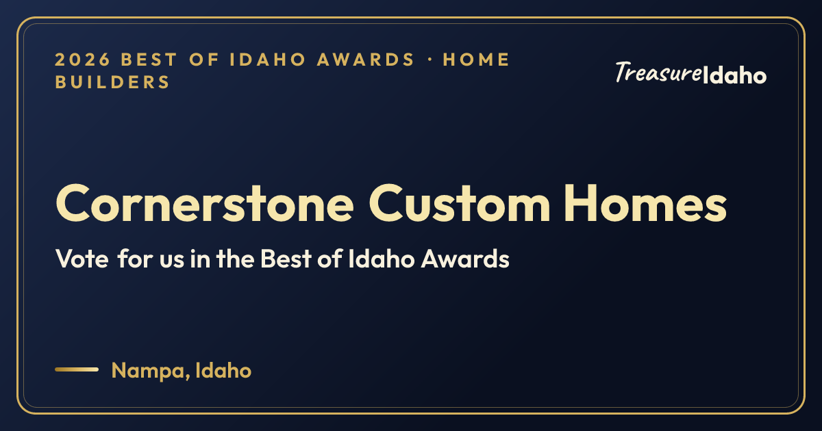Vote for Cornerstone Custom Homes card for Home builders