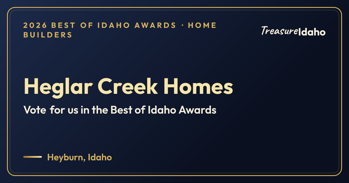 Vote for Heglar Creek Homes card for Home builders