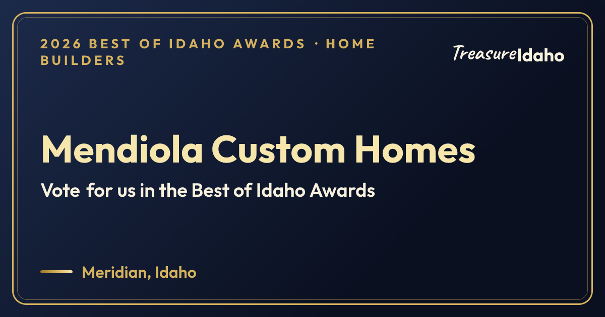 Vote for Mendiola Custom Homes card for Home builders