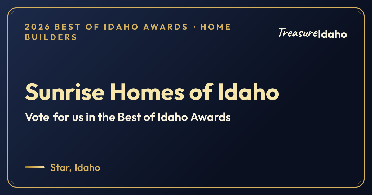 Vote for Sunrise Homes of Idaho card for Home builders