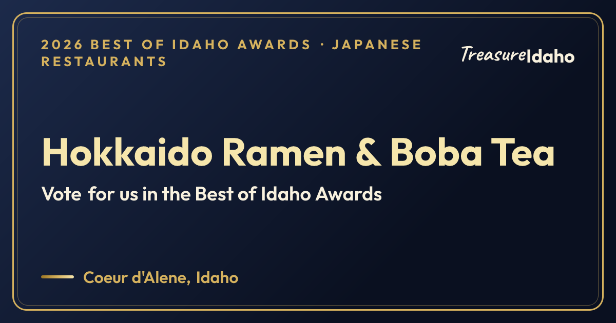 Vote for Hokkaido Ramen & Boba Tea card for Japanese restaurants