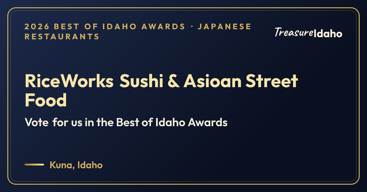 Vote for RiceWorks Sushi & Asioan Street Food card for Japanese restaurants