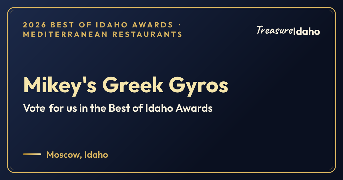 Vote for Mikey's Greek Gyros card for Mediterranean restaurants