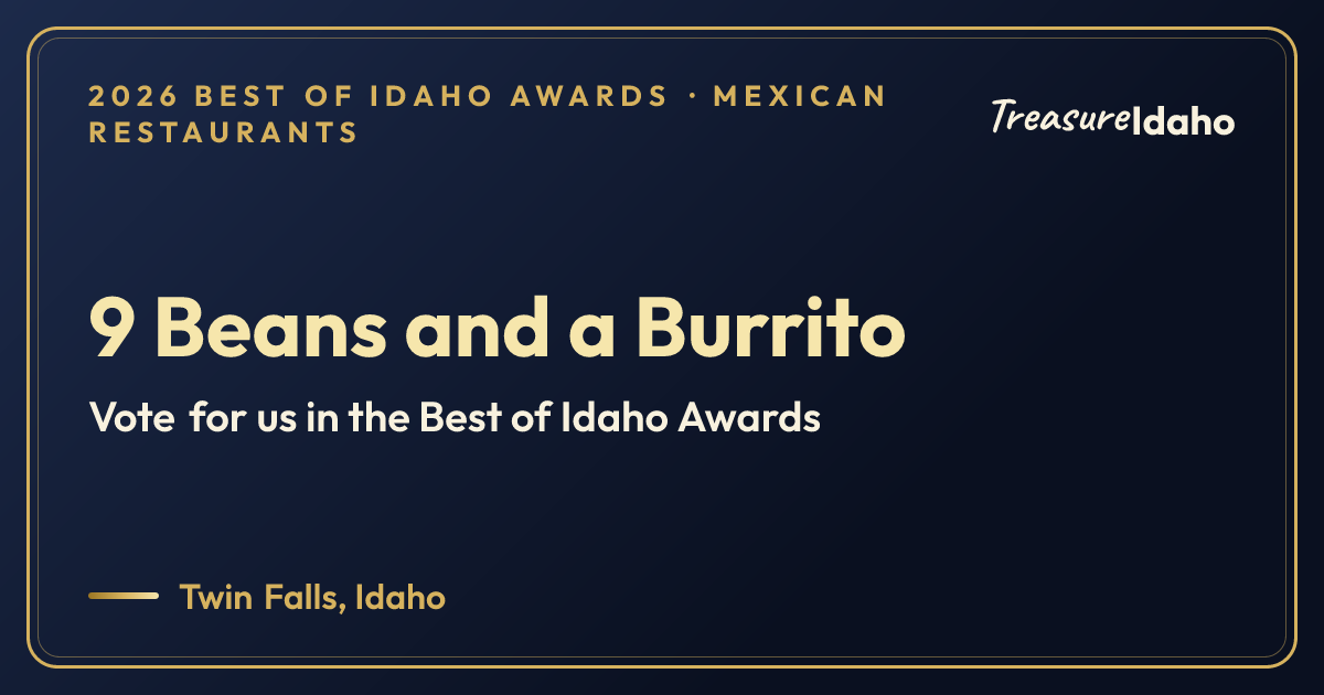 Vote for 9 Beans and a Burrito card for Mexican restaurants