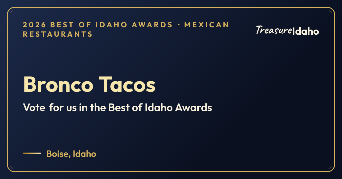 Vote for Bronco Tacos card for Mexican restaurants