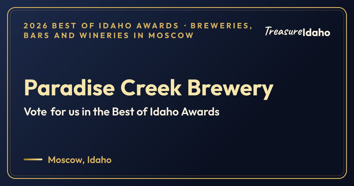 Vote for Paradise Creek Brewery card for Breweries, bars and wineries in Moscow