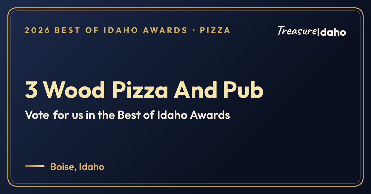 Vote for 3 Wood Pizza And Pub card for Pizza