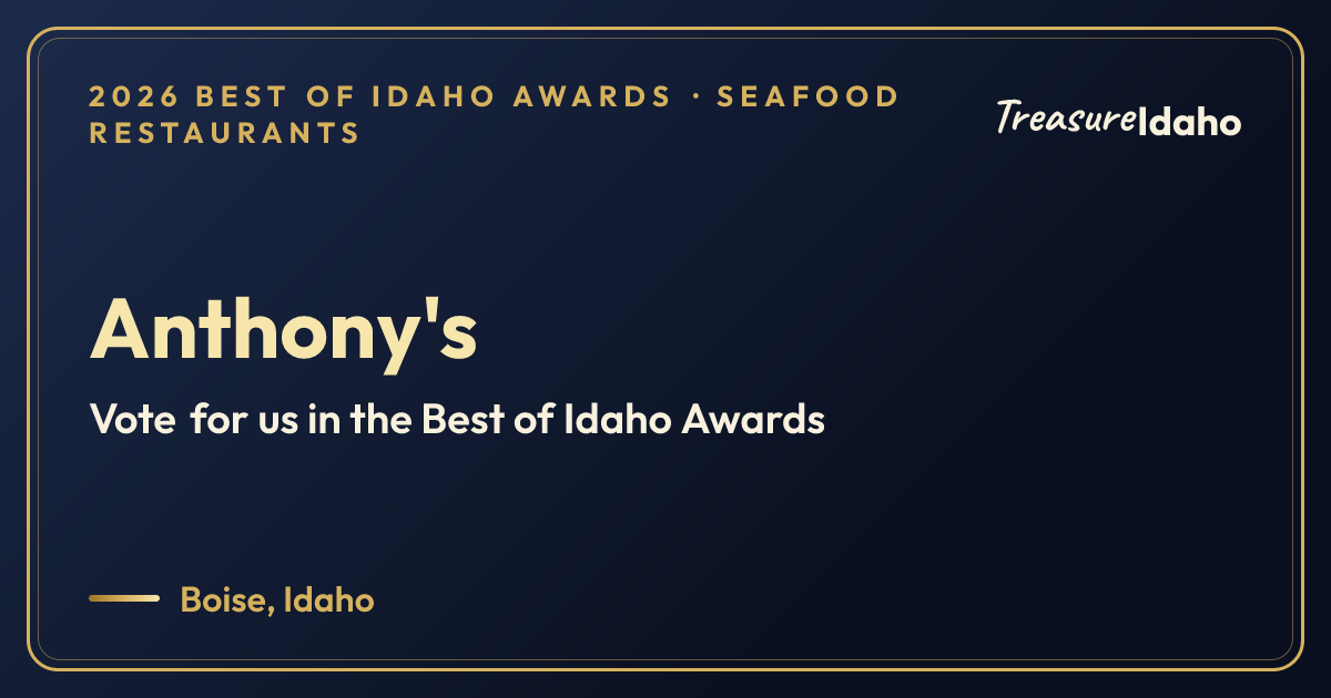 Vote for Anthony's card for Seafood restaurants
