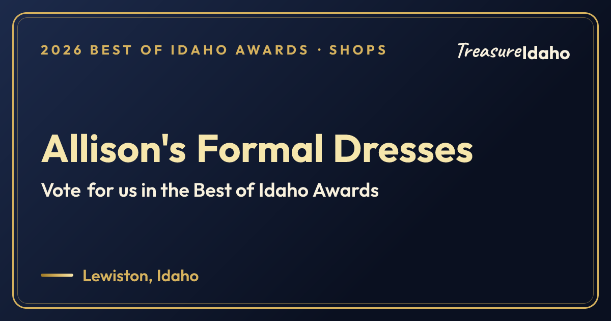 Vote for Allison's Formal Dresses card for Shops
