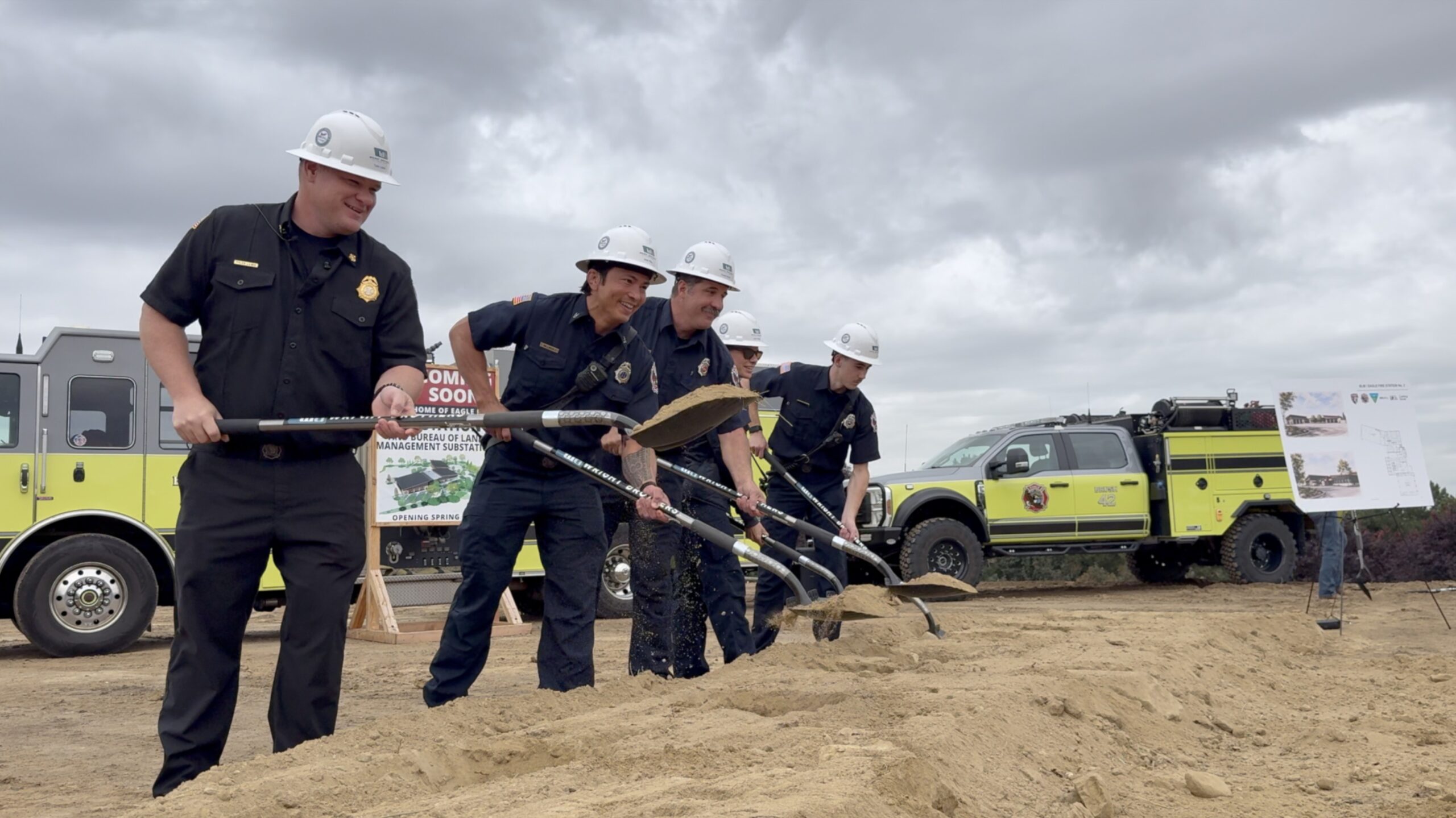 Eagle Fire Breaks Ground on Joint Hwy 55 Station With Federal Wildland Crews