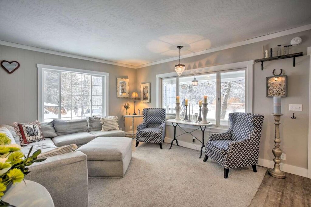 Modern Farmhouse Movie Room photo in Boise, Idaho
