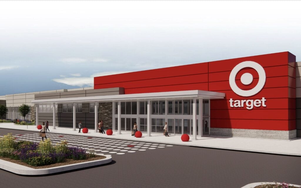 Target store rendering at The District at Ten Mile in Meridian — via Ahlquist Development / project sources