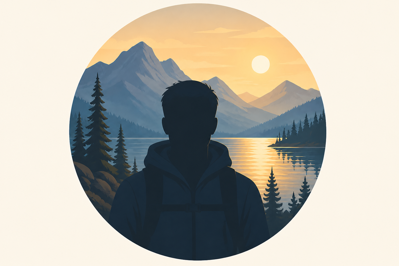 Male traveler silhouette host placeholder Option B