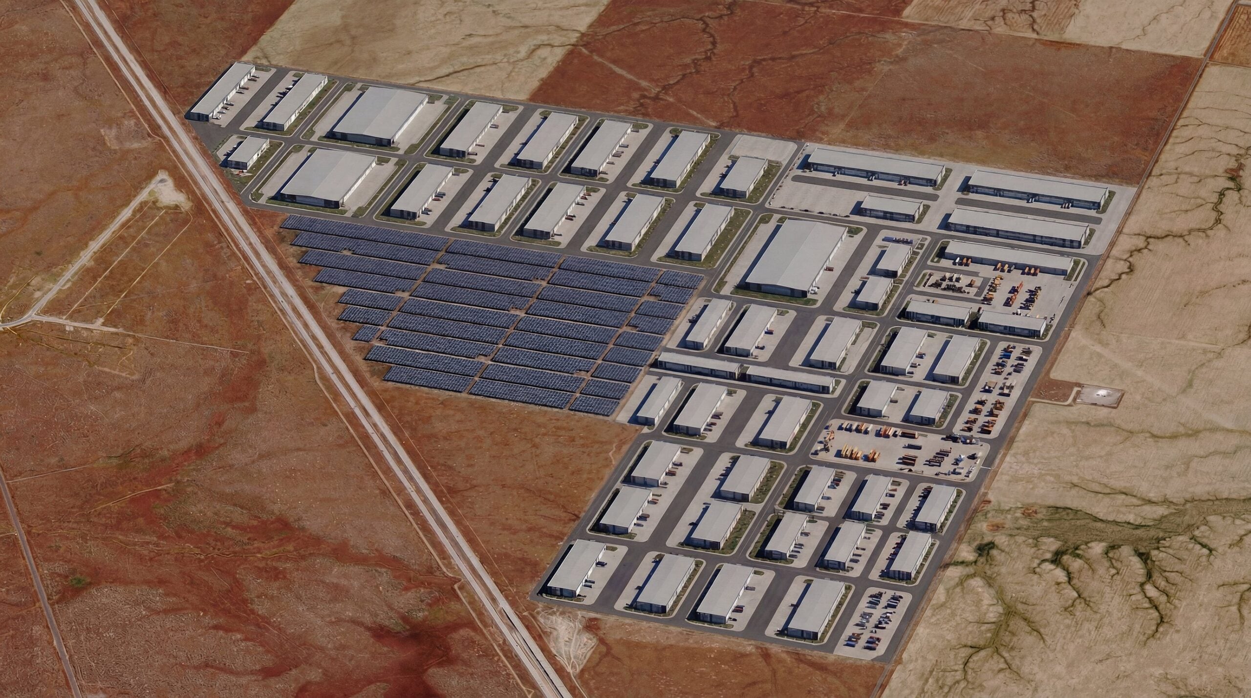 Peregrine Elmore County industrial and technology park aerial rendering