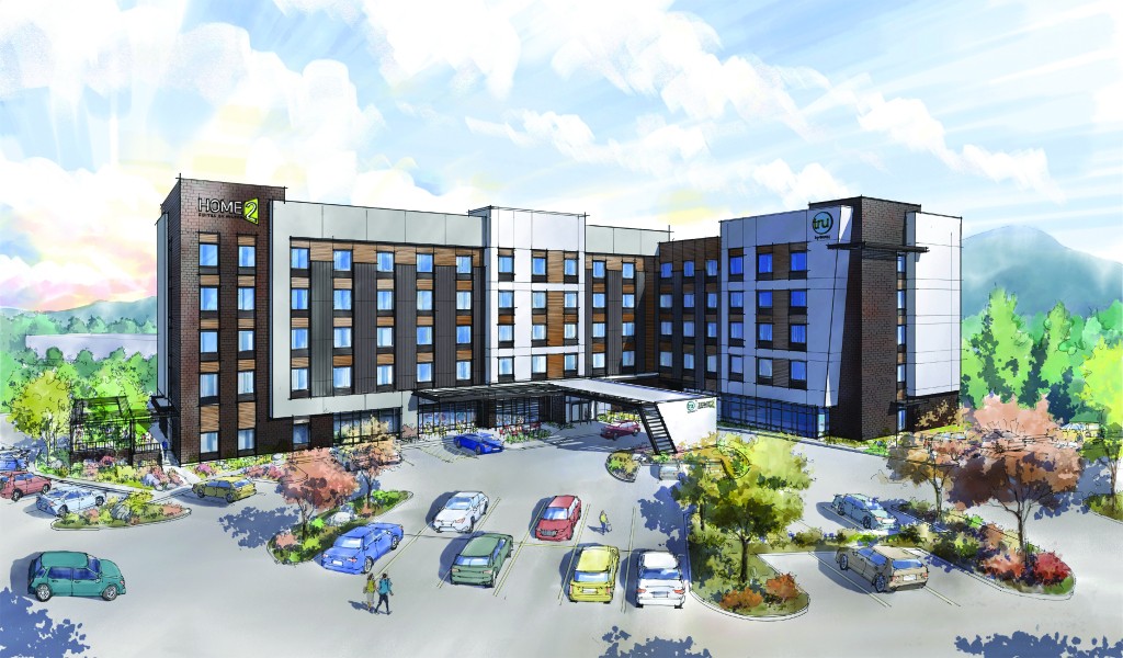 Hilton Home2 Tru hotel rendering in Coeur d’Alene, Idaho
