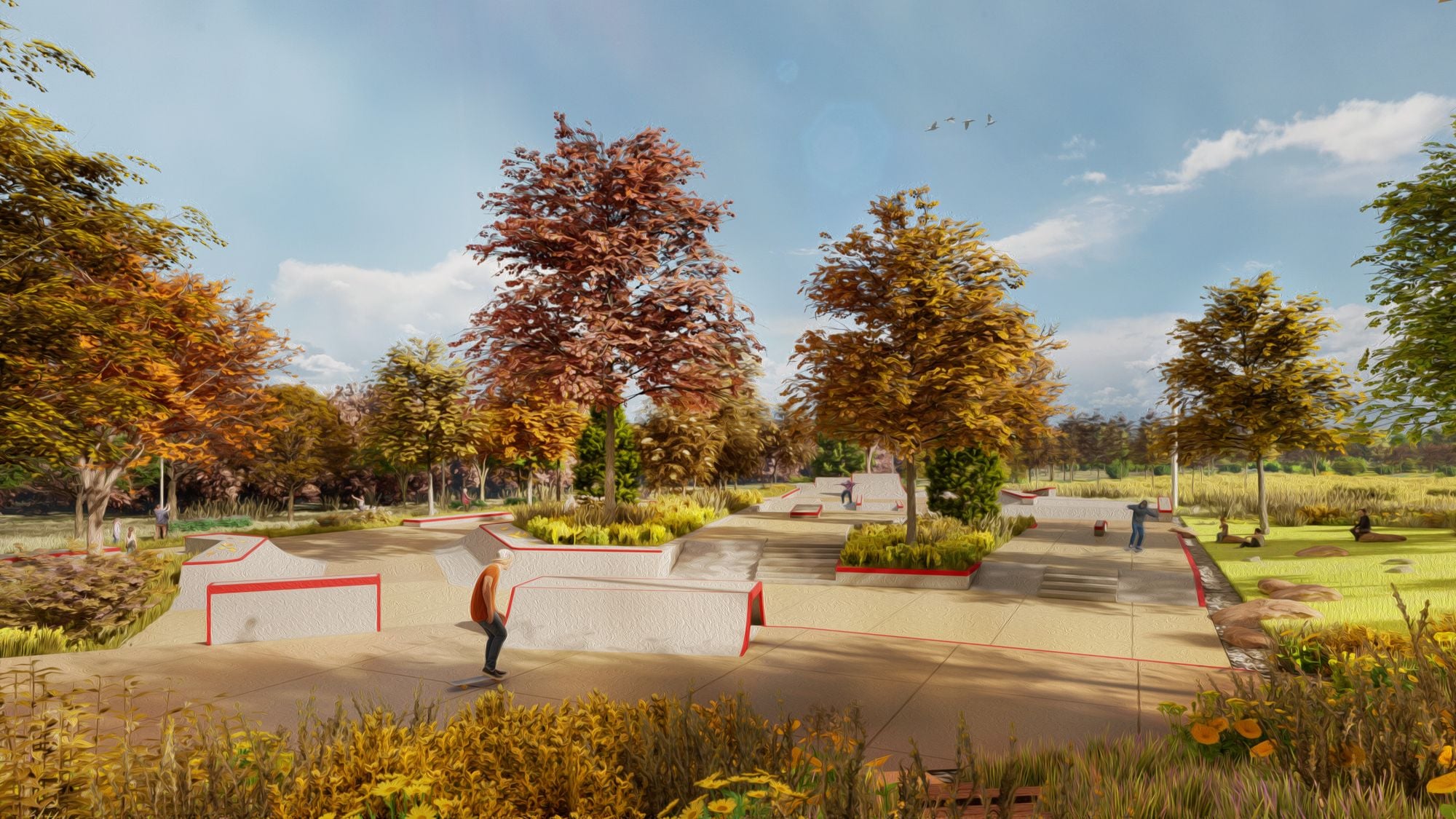Skate garden at the Park at Expo Idaho