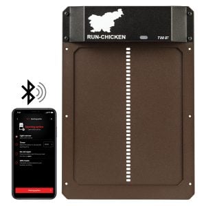Run-Chicken T80 Automatic Coop Door – Brown (with Bluetooth)
